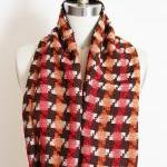 Houndstooth Infinity Scarf Circle Loop For Autumn..