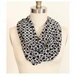 Infinity Scarf In Geometric Black And White..
