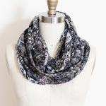 Infinity Scarf In Reversible Paisley Grey And..